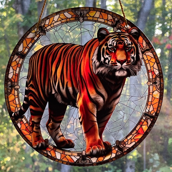 Suncatcher Acrylic Tiger Wildlife Animal Home Decor Birthday Christmas Gift - Picture 2 of 2
